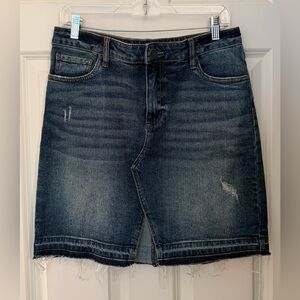Kut from the Kloth Dark Wash Denim Mini Skirt